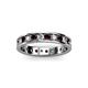 2 - Livia 2.70 mm Red Garnet and Lab Grown Diamond Eternity Band 