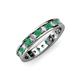 3 - Livia 2.70 mm Emerald and Lab Grown Diamond Eternity Band 