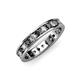 3 - Livia 2.70 mm Black and White Lab Grown Diamond Eternity Band 