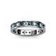 2 - Livia 2.70 mm London Blue Topaz and Lab Grown Diamond Eternity Band 
