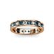2 - Livia 2.70 mm London Blue Topaz and Lab Grown Diamond Eternity Band 