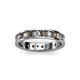 2 - Livia 2.70 mm Smoky Quartz and Lab Grown Diamond Eternity Band 