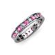 3 - Livia 2.70 mm Pink Sapphire and Lab Grown Diamond Eternity Band 