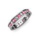 3 - Livia 2.70 mm Pink Tourmaline and Lab Grown Diamond Eternity Band 
