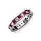 3 - Livia 2.70 mm Ruby and Lab Grown Diamond Eternity Band 