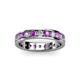 2 - Livia 3.00 mm Amethyst and Lab Grown Diamond Eternity Band 