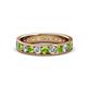 1 - Livia 3.00 mm Peridot and Lab Grown Diamond Eternity Band 