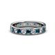 1 - Livia 3.00 mm Blue and White Lab Grown Diamond Eternity Band 