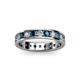 2 - Livia 3.00 mm Blue and White Lab Grown Diamond Eternity Band 