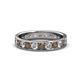 1 - Livia 3.00 mm Smoky Quartz and Lab Grown Diamond Eternity Band 