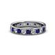 1 - Livia 3.00 mm Blue Sapphire and Lab Grown Diamond Eternity Band 