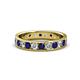 1 - Livia 3.00 mm Blue Sapphire and Lab Grown Diamond Eternity Band 