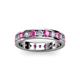 2 - Livia 3.00 mm Pink Sapphire and Lab Grown Diamond Eternity Band 