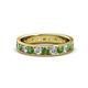 1 - Livia 3.00 mm Green Garnet and Lab Grown Diamond Eternity Band 