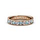 1 - Livia 3.00 mm Aquamarine and Lab Grown Diamond Eternity Band 