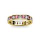 2 - Livia 3.00 mm Pink Tourmaline and Lab Grown Diamond Eternity Band 