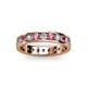 2 - Livia 3.00 mm Pink Tourmaline and Lab Grown Diamond Eternity Band 