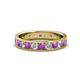 1 - Livia 3.00 mm Amethyst and Lab Grown Diamond Eternity Band 