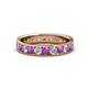 1 - Livia 3.00 mm Amethyst and Lab Grown Diamond Eternity Band 