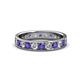 1 - Livia 3.00 mm Iolite and Lab Grown Diamond Eternity Band 