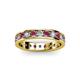 2 - Livia 3.00 mm Rhodolite Garnet and Lab Grown Diamond Eternity Band 