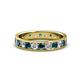 1 - Livia 3.00 mm Blue and White Lab Grown Diamond Eternity Band 