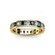 2 - Livia 3.00 mm Blue and White Lab Grown Diamond Eternity Band 