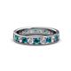 1 - Livia 3.00 mm London Blue Topaz and Lab Grown Diamond Eternity Band 