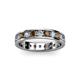 2 - Livia 3.00 mm Smoky Quartz and Lab Grown Diamond Eternity Band 