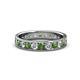 1 - Livia 3.00 mm Green Garnet and Lab Grown Diamond Eternity Band 