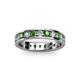2 - Livia 3.00 mm Green Garnet and Lab Grown Diamond Eternity Band 