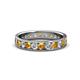 1 - Livia 3.00 mm Citrine and Lab Grown Diamond Eternity Band 