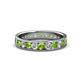 1 - Livia 3.00 mm Peridot and Lab Grown Diamond Eternity Band 