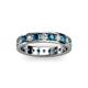 2 - Livia 3.00 mm London Blue Topaz and Lab Grown Diamond Eternity Band 
