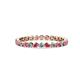 1 - Valerie 2.40 mm Pink Tourmaline and Lab Grown Diamond Eternity Band 