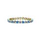 1 - Valerie 2.40 mm Blue Topaz and Lab Grown Diamond Eternity Band 