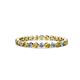 1 - Valerie 2.40 mm Citrine and Lab Grown Diamond Eternity Band 