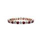 1 - Valerie 2.40 mm Red Garnet and Lab Grown Diamond Eternity Band 
