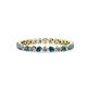 1 - Valerie 2.40 mm London Blue Topaz and Lab Grown Diamond Eternity Band 