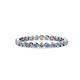 1 - Valerie 2.40 mm Aquamarine and Lab Grown Diamond Eternity Band 