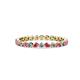 1 - Valerie 2.40 mm Pink Tourmaline and Lab Grown Diamond Eternity Band 