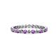 1 - Valerie 2.40 mm Amethyst and Lab Grown Diamond Eternity Band 