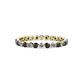 1 - Valerie 2.40 mm Black Diamond and White Lab Grown Diamond Eternity Band 
