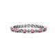 1 - Valerie 2.40 mm Rhodolite Garnet and Lab Grown Diamond Eternity Band 