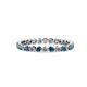 1 - Valerie 2.40 mm London Blue Topaz and Lab Grown Diamond Eternity Band 