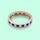 3 - Rebica 3.00 mm Princess Cut Blue Sapphire and Diamond Eternity Band 
