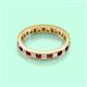 3 - Rebica 3.00 mm Princess Cut Red Garnet and Diamond Eternity Band 