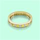 3 - Rebica 3.00 mm Princess Cut Yellow Sapphire and Diamond Eternity Band 