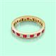 3 - Rebica 3.00 mm Princess Cut Ruby and Diamond Eternity Band 