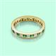 3 - Rebica 3.00 mm Princess Cut Green Garnet and Diamond Eternity Band 